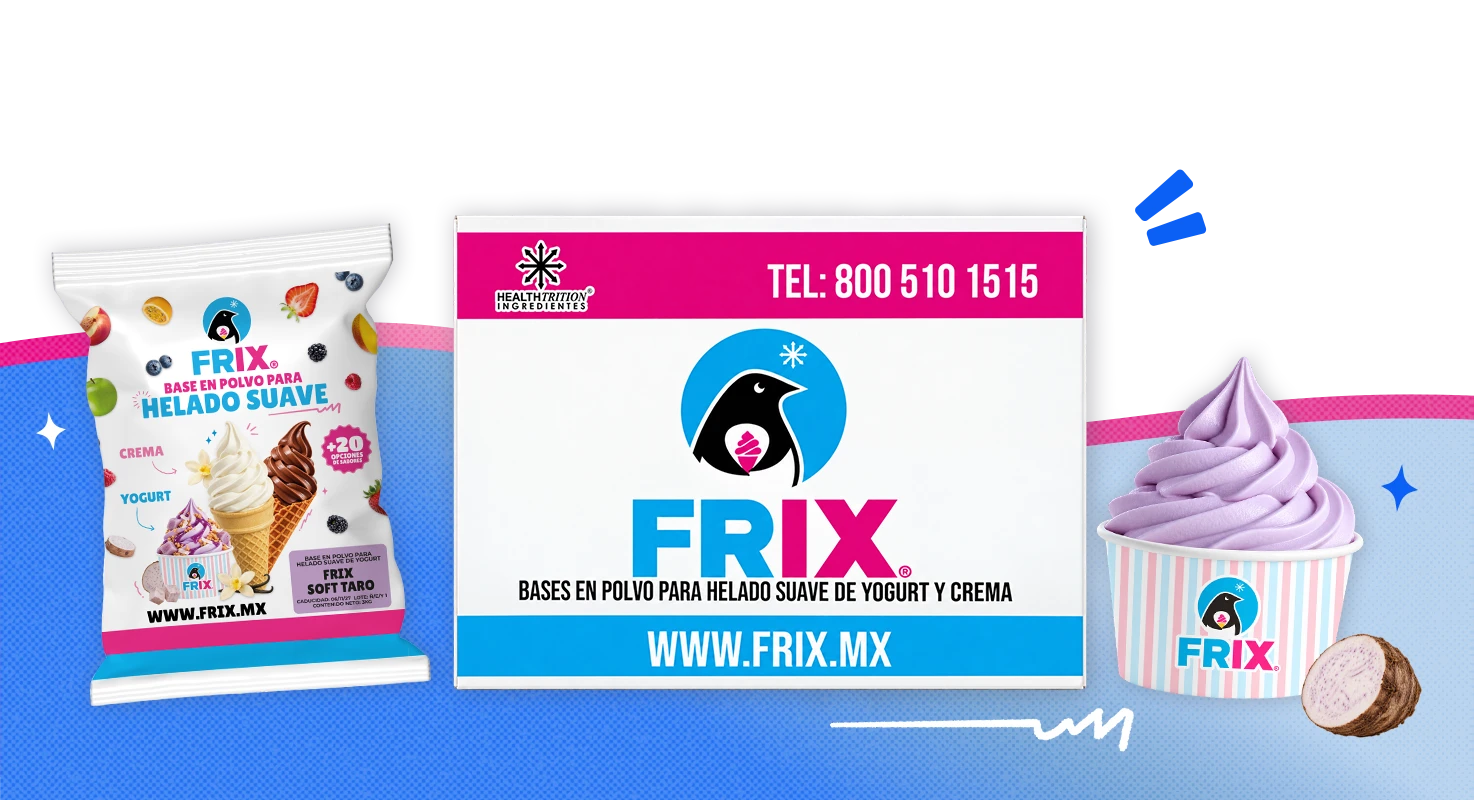 Helado suave sabor taro FRIX